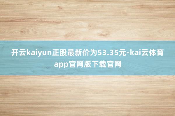 开云kaiyun正股最新价为53.35元-kai云体育app官网版下载官网
